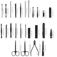 Juego de manicura Ouriner, 10/15/25 Uds., Kit de funciones completas, juegos profesionales de pedicura de acero inoxidable, cortaúñas con estuche portátil - details 5