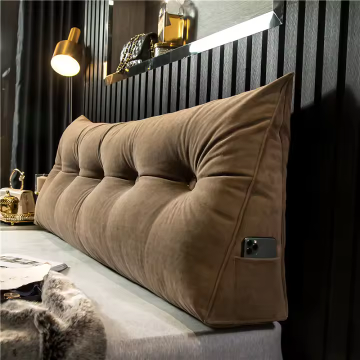 Cojín triangular para cabecero de cama, almohada de lectura con respaldo grande, soporte de posicionamiento para el cuerpo, para - 1