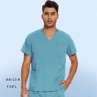 Uniforme para enfermería de Hospital, Tops para cirugía, camisas de manga corta para mujer, ropa de trabajo para clínica Dental, blusa de enfermera, ropa de médico negra - details 6