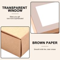 Mini caja de papel Kraft con ventana, 30 piezas, caja de embalaje, caja de golosinas para jabón, panadería, dulces (negro, marrón, blanco) - details 6