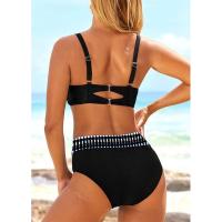 Bikinis de realce para mujer, traje de baño de cintura alta con cuello Halter, ropa de playa, 2023 - details 2