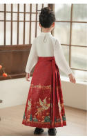 Falda con cara de caballo para niña, conjunto modificado Hanfu, disfraz antiguo Ming Tang de estilo chino para niña, verano para niños - details 12