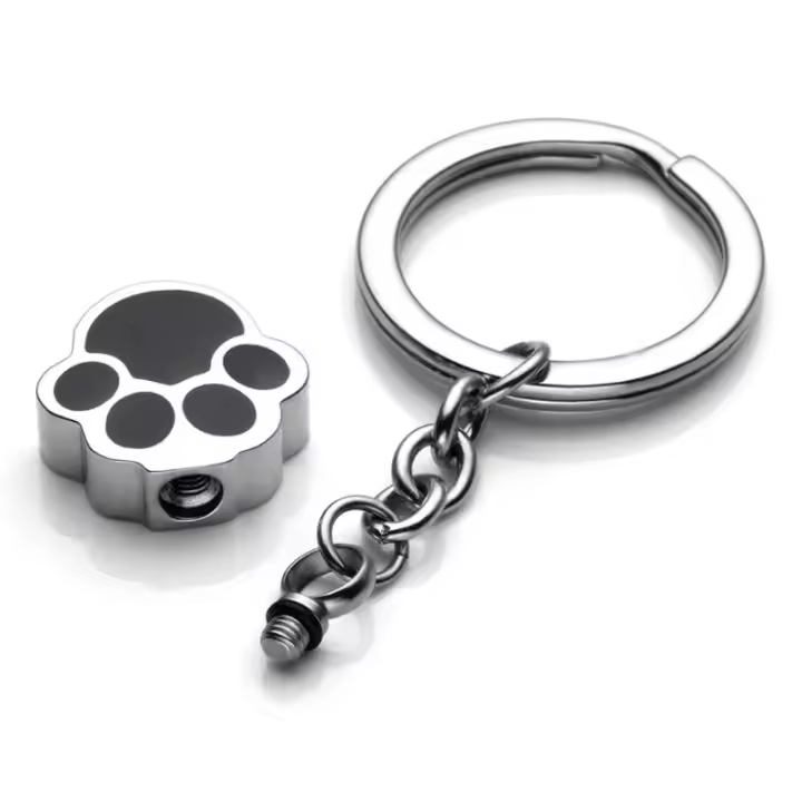 Llavero de Acero Inoxidable con Memoria de Mascota Joyería de Cenizas de Incineración Distintiva - 1