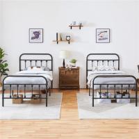 Cama Doble con Estructura Metálica Negra, Estructura Simple de Hierro para Colchón 140X200cm - details 35