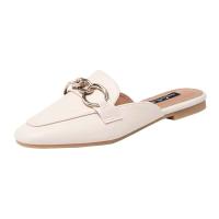 Zapatillas para mujer Mary Jane moda nuevo estilo puntiagudos sandalias de tacón grueso plano - details 3