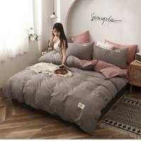 Funda de Edredón para Otoño Invierno Juego Doble Queen King Tamaño Gris Confort de Algodón Suave Microfibra para Cama Todo Año - details 3