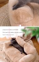 Sofá de lujo para mascotas, cama cálida supersuave para gatos, desmontable, lavable, antideslizante para perros pequeños, gatos, gatitos, suministros para mascotas - details 8