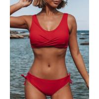 Bikini hueco con tirantes atornillados en dos partes y un nuevo bañador sexy de cintura alta - details 2
