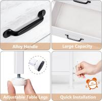 Cómoda con 6 cajones de tela, cómoda de dormitorio blanca, mueble de almacenamiento, muebles de dormitorio, cómoda para cocina, oficina, pasillo, mueble de TV con cajones - details 38