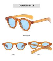 Toyear-gafas de sol ovaladas redondas Vintage para mujer y hombre, lentes de sol de diseñador de marca de lujo, estilo Punk y Rosa, con remaches - details 8
