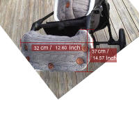 Saco de dormir de punto grueso para bebé, forro de Cachemira de imitación infantil, envoltura para recién nacido, manta para cochecito de niño - details 1