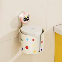 Estante de almacenamiento de champú con ventosa, dispensador de pañuelos montado en la pared sin perforaciones, portarrollos de papel de plástico para ahorrar espacio - details 13