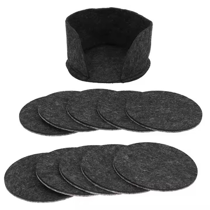 Posavasos para bebidas, tapete de fieltro para tazas, almohadilla de protección aislante, mantel individual para mesa redonda, 10 Uds. - 1