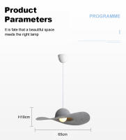 TOMAX Lámpara de araña de fieltro con sombrero de paja italiano de diseñador nórdico: lámpara colgante moderna para restaurante, dormitorio minimalista y accesorio de ventana boutique con (garantía de 1 año) - details 15