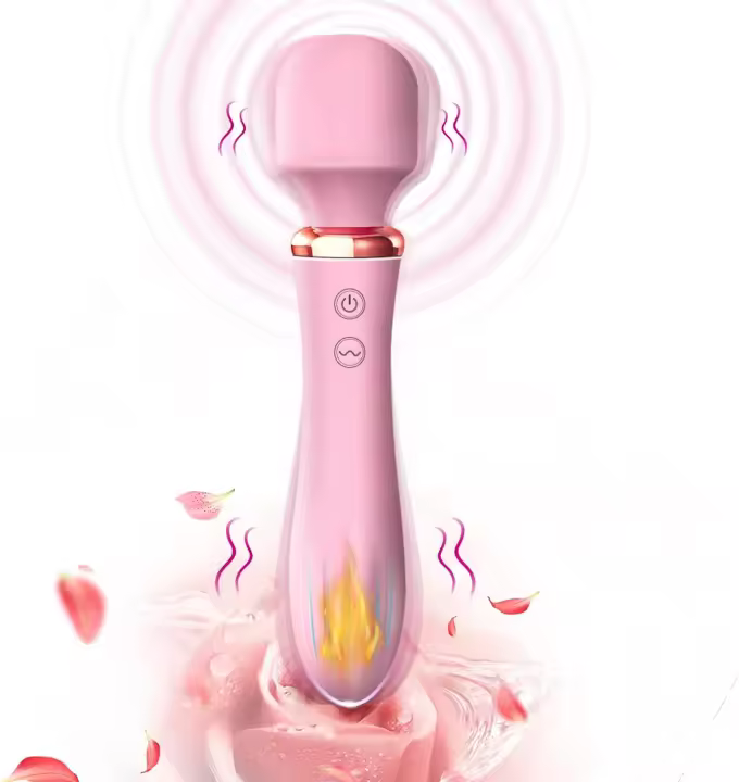 Varita de masaje AV 3 en 1 para mujer, consolador vibrador para punto G, estimulador de pezón y Vagina, función de calefacción, 10 potentes vibraciones, Motor Dual - 1