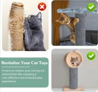 Cartón autoadhesivo para gatos, protector de sofá con rascador y alfombrilla antiarañazos, accesorios duraderos para muebles para gatos - details 6