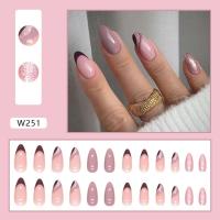 24pcs Uñas Postizas Largas Almendra Blancas Francesa Press on Cubiertas Completo Detallables Uñas De Manicura Fáciles De Usar - details 4