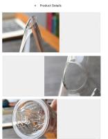 Separador piramidal de iceberg rojo de borosilicato único, botella de whisky, herramienta para verter, copa de vino - details 5