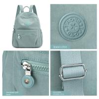 Mochila Pequeña Para Hombres Y Mujeres Capacidad Grande Rucksack De Viaje Estilo Casual Moda Mini Daypack Bolsa De Hombro Escolar Material Nylon Negro Rojo Tinto Azul Oscuro Azul Cielo - details 5