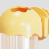 Botella hidropónica transparente con forma de flor de loro, dispositivo de alimentación de loro ecológico reutilizable, tarro de arreglo floral sin BPA - details 10