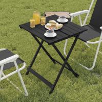 Mesa plegable de aluminio para acampar, mesa auxiliar para balcón, escritorio ultraligero, mesa de picnic plegable - details 6