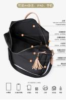 Mochila De Trabajo ligera para mujer, morral de viaje informal, resistente al agua, color negro y rosa - details 15