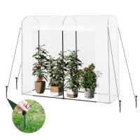 Túnel de lámina a prueba de invierno para invernadero, 170x68x200cm, para cultivo de tomates, casa agrícola con puerta y 2 ventanas - details 2