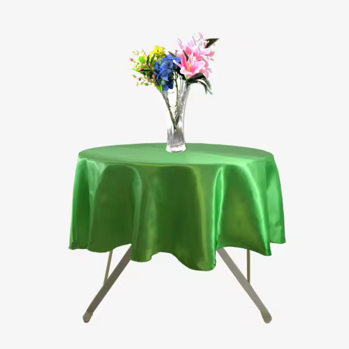 Mantel de Satén Multicolor de 145cm Ideal para Bodas, Fiestas, Decoración de Mesa de Hogar - 1