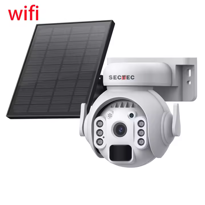 Camara de vigilancia exterior solar WIFI inteligente solar HD 360 grados alarma 4G vigilancia - 1