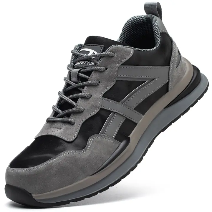 Zapatos de Trabajo de Moda Antichoque con Punta de Acero Cómodos Resistentes a la Perforación y Antideslizantes para Hombres - 1
