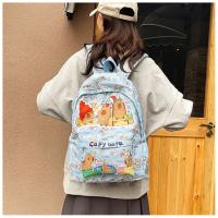 Mochila bonita de capibara de gran capacidad, mochila escolar ultraligera transpirable para estudiantes, bolsa de libros de dibujos animados de nailon - details 46