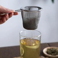 Infusor de té con mango, filtro de hoja de té de harina de café de acero inoxidable, colador reutilizable, Gadget de cocina, accesorios de tetera, 1 pieza - details 4