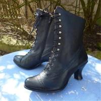 Botas de mujer de tacón alto y tacón grueso de medio barril, talla grande, - details 1