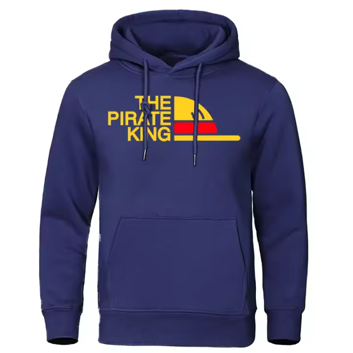Sudadera con capucha de algodón de THE PIRATE KING para hombre, ropa de calle de marca, jersey de lana de Anime japonés, otoño e invierno, 2022 - 1