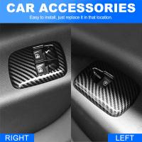 Interruptor de elevación de ventana de fibra de carbono para coche, 2 piezas, cubierta de botón, pegatina embellecedora para Benz Smart 453 Fortwo Forfour 2015 + Accesorios - details 4