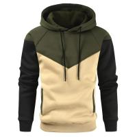 Sudadera con capucha de retales para hombre, ropa informal holgada de lana, ropa de calle cálida, moda masculina, prendas de vestir deportivas de otoño e invierno - details 33