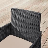 Conjunto de Muebles de Jardín, Muebles de Patio de Ratán, Muebles de Mimbre de PE para el Patio, Marrón y Topo - details 10