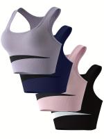 Sujetadores Deportivos de colores, Cómodos Y Transpirables Para Correr Y Hacer Ejercicio, Sujetador Push Up, 4 piezas - details 5