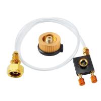 Adaptador de propano para estufa de camping al aire libre, enchufe, adaptador de junta de llenado de tanque de gas plano dividido - details 2