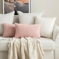 Juego de 2 Fundas suaves granuladas para Cojines Protectores, decoración sólida cuadrada, Almohada de Lanzamiento Poliéster - details 6