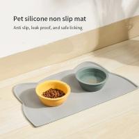 Alfombrilla De Alimentación Para Mascotas Impermeable De Silicona En Colores Sólidos Placa De Comida Y Bebida Portátil Para Perros Y Gatos - details 4