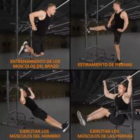 ESTACIÓN DE FITNESS, TORRE DE TRACCIÓN, MULTIFUNCIÓN, GRUPO DE PESAS, ENTRENAMIENTO EN CASA, ACERO DE ALTA CALIDAD, ENVÍO DESDE EUROPA, PESO SOPORTABLE 200KG - details 2