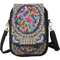 Mochila Viaje Mujer, Mini Bordada, Estilo Étnico, para Teléfono y Monedas - details 0