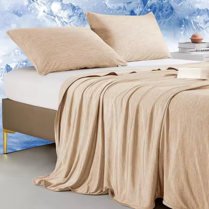 Marchpower Manta Verano de Frescura 150×200cm, ARC-Chill 3.0 Manta Cama con Fibra de Enfriamiento Japonesa Q-MAX>0.5,Transpirable Suave,Anti Estático,2 Caras,Alivia el Sudor y Mejora la Calidad del Sueño-Azul - 1