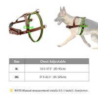 Arnés cuero suave perro, accesorio ustable para entrenamiento de caminar, Pitbull, Alaskan, mediano y grande, color marrón - details 1