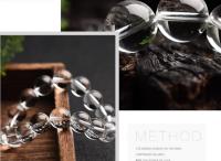 Pulsera de cristal blanco natural para mujeres y hombres Joyería de amuleto de buena suerte hecha a mano - details 2
