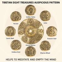 Platillos tibetanos Tingsha, 2 uds., campanas de latón sánscrito para meditación, para curación espiritual, atención plena, Yoga budista - details 2