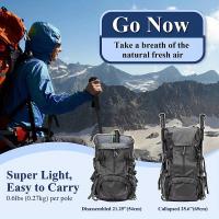 Bastón de Trekking para campistas y excursionistas, ultraligero, plegable, absorbente de golpes, ajustable y de fácil agarre - details 1