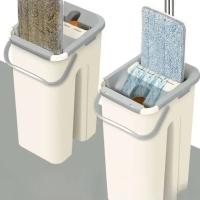 Fregona plana con cabezal de fibra ultrafina, juego de cubo de fregona giratoria y fregona reemplazable para limpieza de suelos - details 1