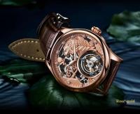 Reloj Mecánico de Lujo AESOP Skeleton Tourbillon Dorado Reloj Automático Impermeable con Correa de Cuero Categoría de Formal para Hombres - details 13